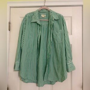 Maeve Anthropologie Striped Button Down Shirt